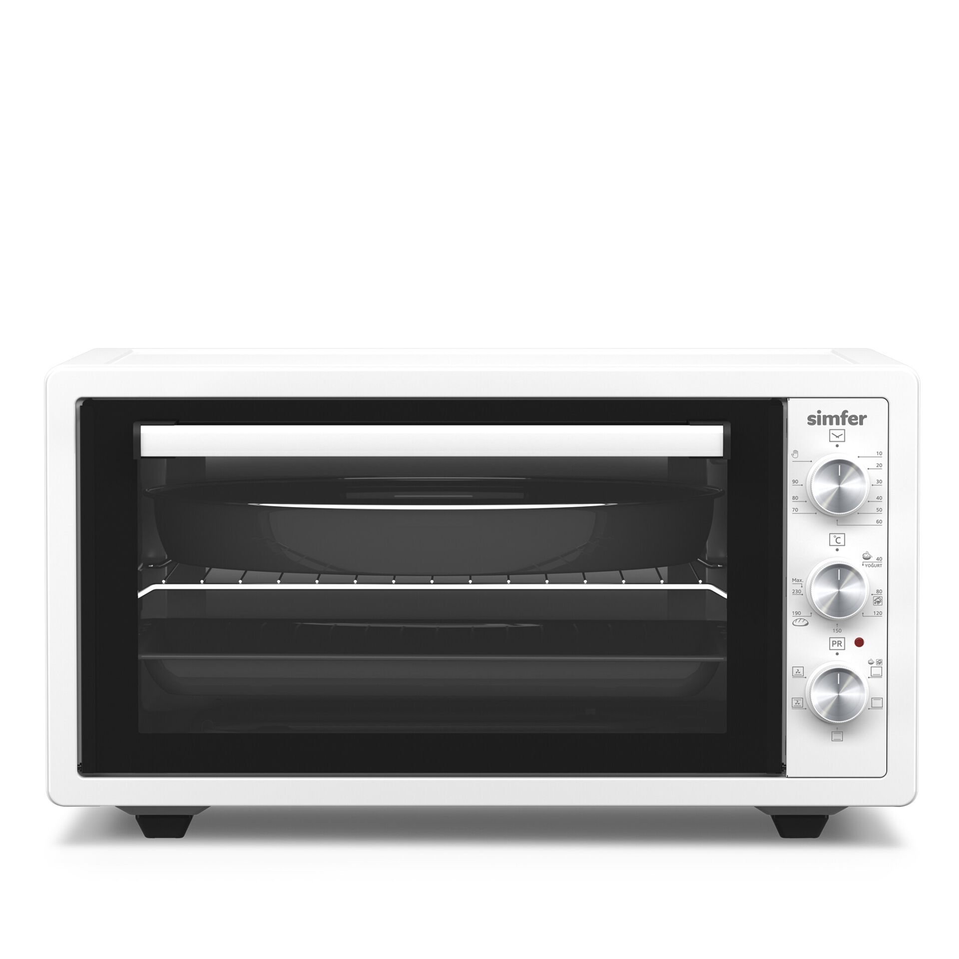Simfer 4502 Turbo Beyaz Midi/Mini Fırın, 1400W, 45 Litre