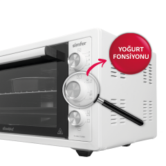 Simfer 4502 Turbo Beyaz Midi/Mini Fırın, 1400W, 45 Litre