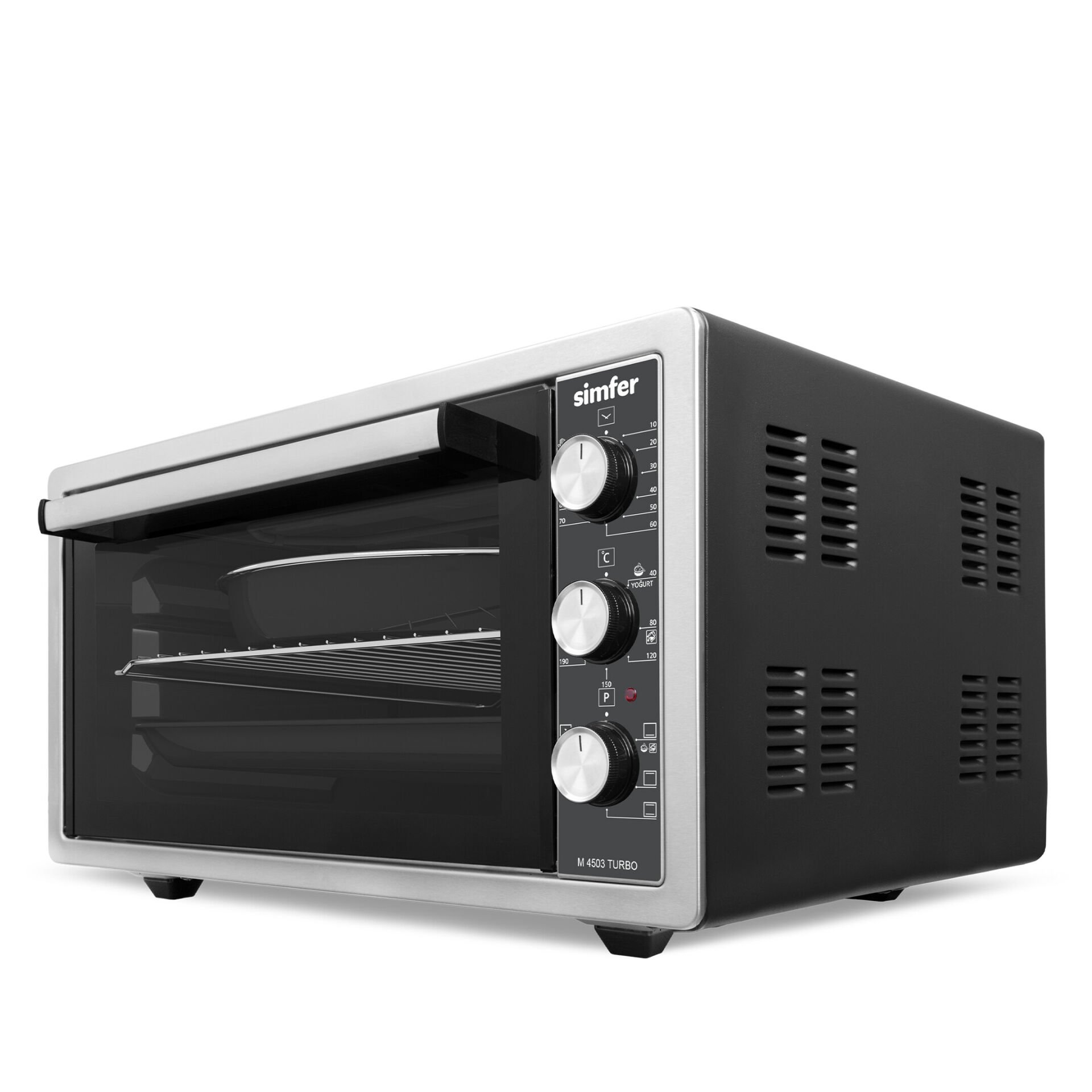 Simfer 4503 İnox Turbo Midi/Mini Fırın, 1400W, 45 Litre