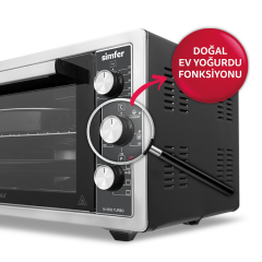 Simfer 4503 İnox Turbo Midi/Mini Fırın, 1400W, 45 Litre