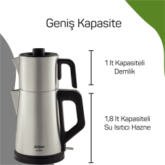 Arzum AR3129 Deminde Inox Çay Makinesi